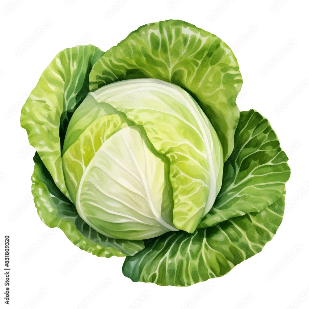 Fototapeta premium Vibrant Cabbage Showcases Healthy Produce for Culinary Creations