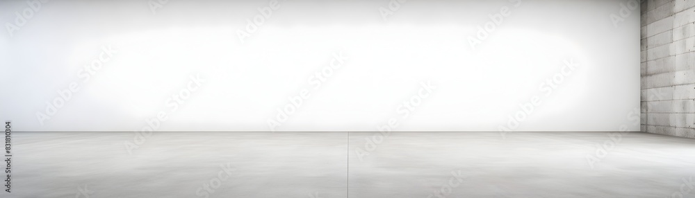White Minimalist Architectural Building Empty Wide Scene for Mockup and Design White Minimalist Architectural Building Empty Wide Scene for Mockup and Design