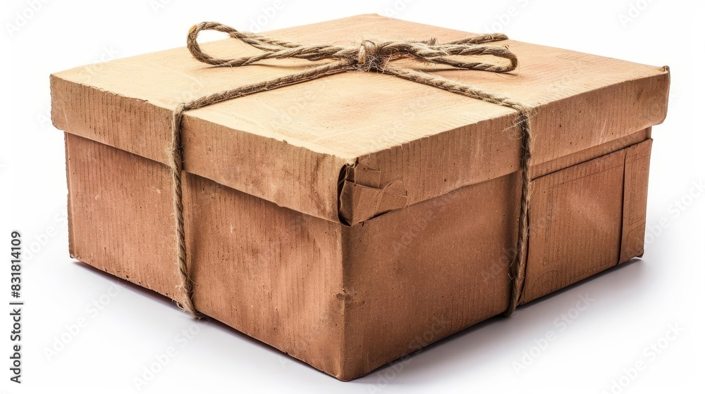 Box with delivery instructions, isolated on white background, Box with delivery instructions, isolated on white background,