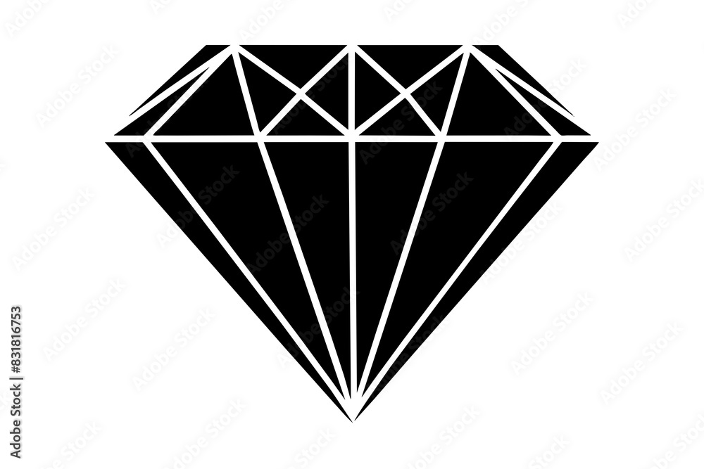 diamond silhouette vector illustration diamond silhouette vector illustration