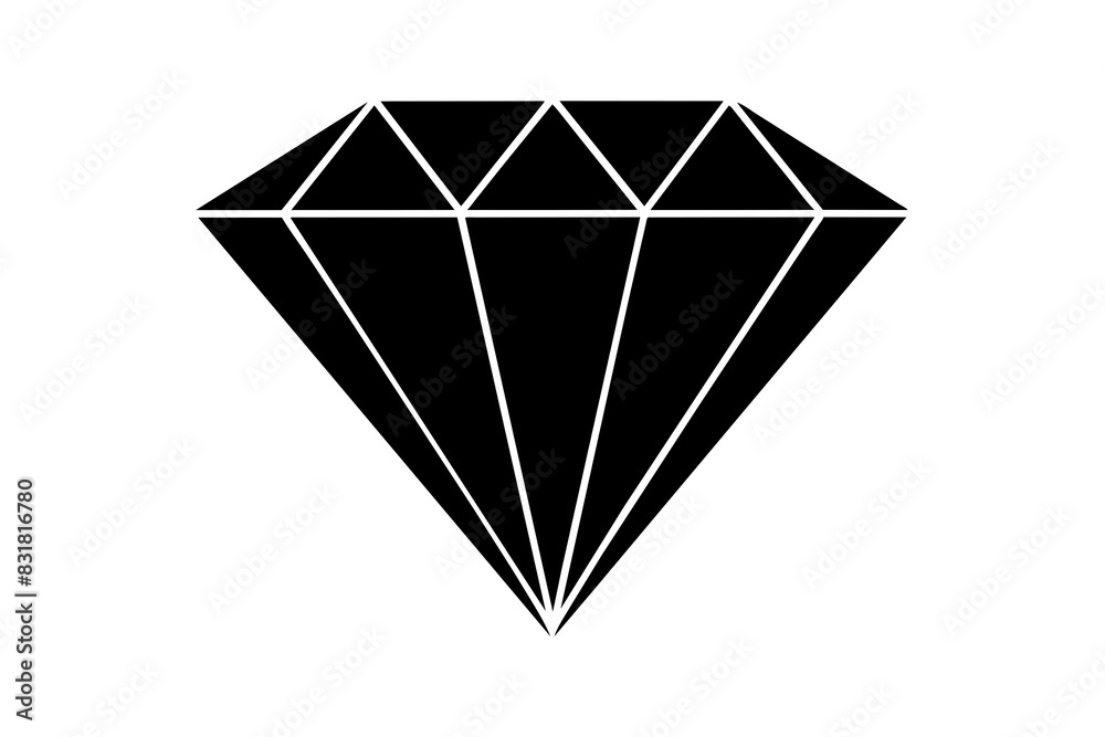 diamond silhouette vector illustration diamond silhouette vector illustration