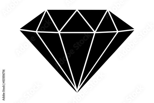 diamond silhouette vector illustration