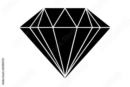 diamond silhouette vector illustration