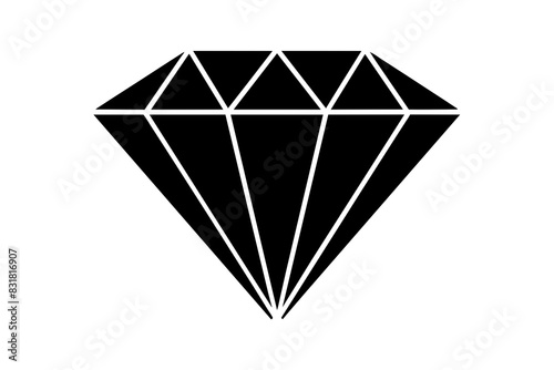 diamond silhouette vector illustration