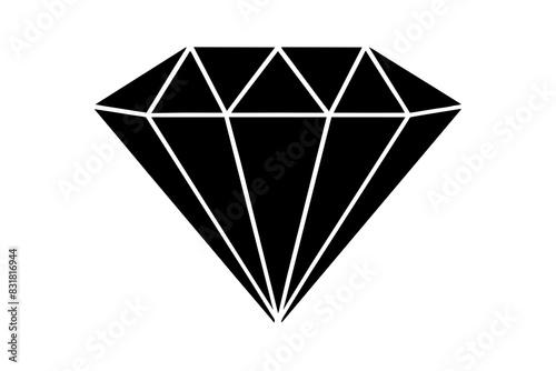 diamond silhouette vector illustration