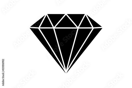 diamond silhouette vector illustration