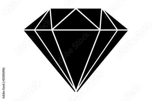 diamond silhouette vector illustration