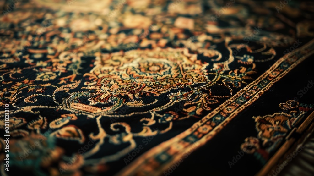 Detailed texture of a traditional persian rug Detailed texture of a traditional persian rug