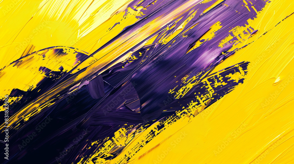 Neon yellow and deep plum digital painting that captures the bold strokes and vibrant textures of an oil painting, Neon yellow and deep plum digital painting that captures the bold strokes and vibrant textures of an oil painting,