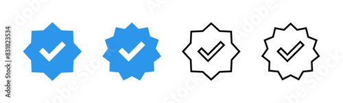 Free Download verified icon set. verification check mark. approved icon - GFXLoad