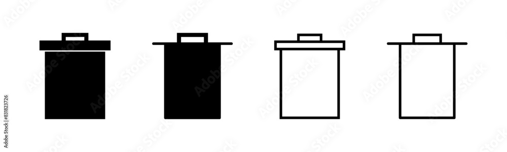 Trash icon set. trash can icon. delete icon vector. garbage Trash icon set. trash can icon. delete icon vector. garbage