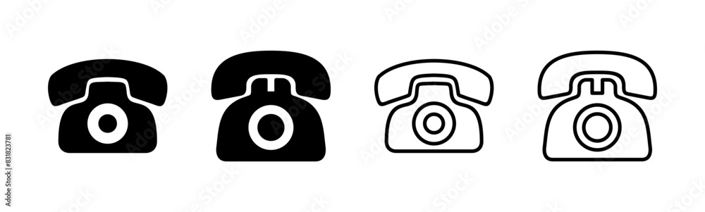 Telephone icon set. phone icon vector. Telephone icon set. phone icon vector.