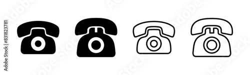 Telephone icon set. phone icon vector.