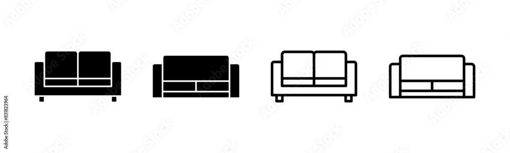 Sofa icon set. sofa icon illustration Sofa icon set. sofa icon illustration