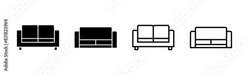 Sofa icon set. sofa icon illustration © AAVAA