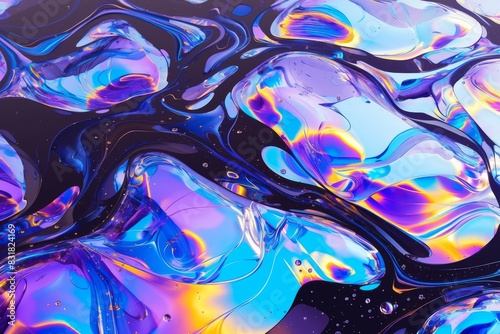 Vibrant fluid shapes for digital art