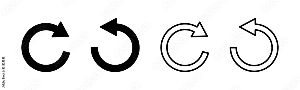 Refresh icon set. Reload icon vector. Update icon. Refresh icon set. Reload icon vector. Update icon.