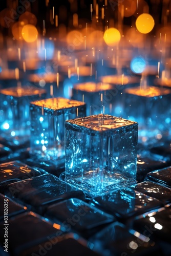 glass lights cubes