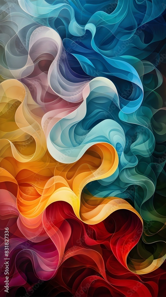 Obraz premium Dynamic Textured Painting A Vibrant Visual Expression of Abstract