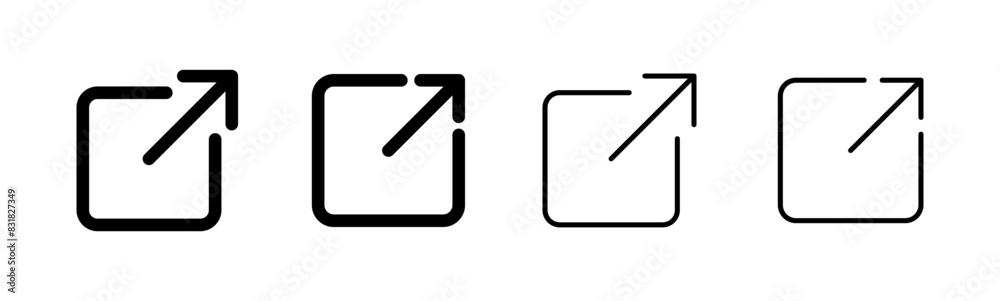 External link icon set. link icon vector. hyperlink symbol External link icon set. link icon vector. hyperlink symbol