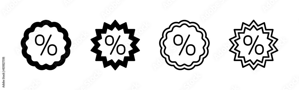 Obraz premium Discount icon set. Discount tag icon.