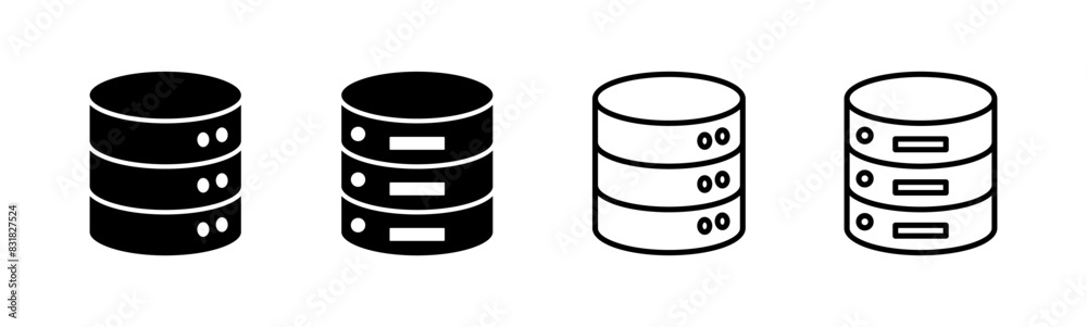 Database icon set. database vector icon Database icon set. database vector icon