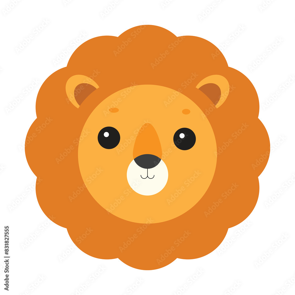 Cute lion head images are useful for children book and tshirt animal pattern Cute lion head images are useful for children book and tshirt animal pattern