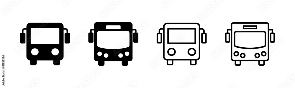 Bus icon set. bus vector icon Bus icon set. bus vector icon