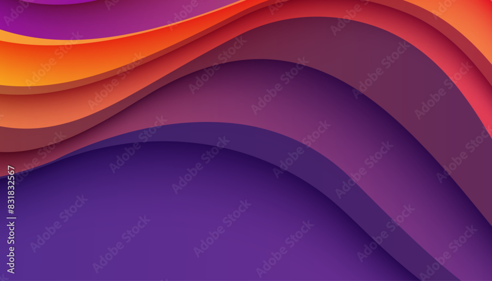 Fototapeta premium Colorful background with overlay for banner, wallpaper, sales banner and poster. Modern purple and gradient 3d layers background smooth color dimension.