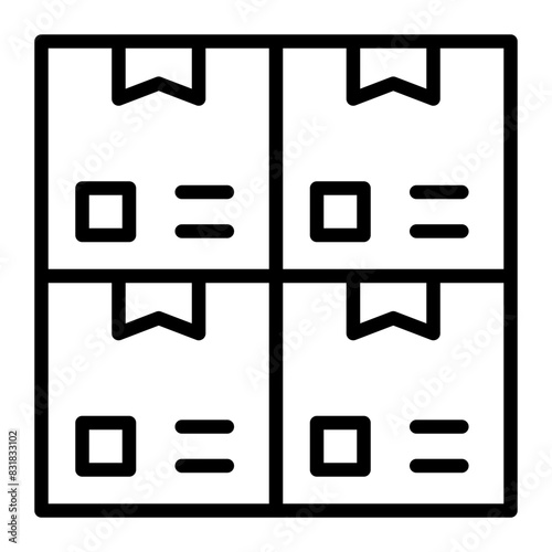 Stacks Vector Line Icon Design