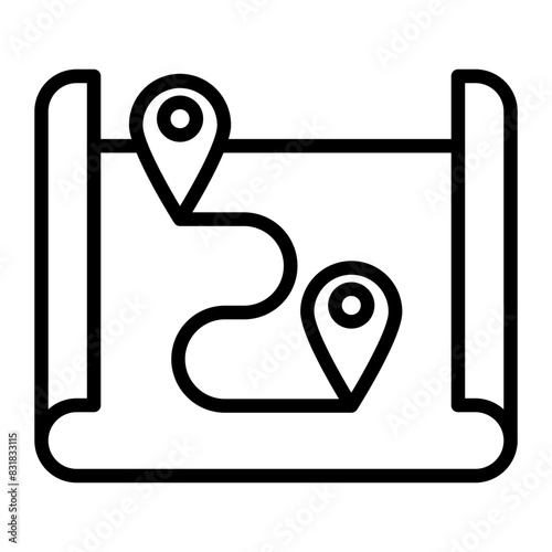 Distance Vector Line Icon Design