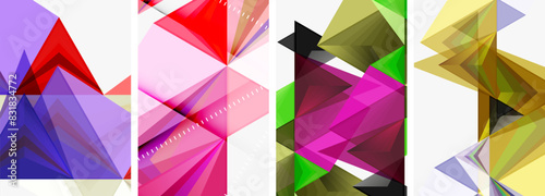 Triangle blend geometric concept poster designs for wallpaper, business card, cover, poster, banner, brochure, header, website