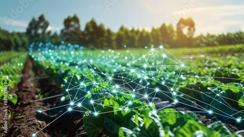 A rural farming community utilizing blockchain technology to track and trade their produce in the cryptodriven economy.