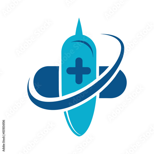 pharmaceutical Medical logo vector art illustration -on white background