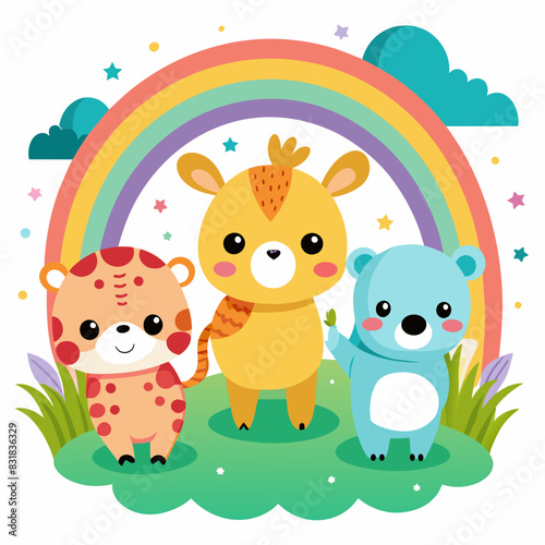 childish-adorable-safari-animals-over-a-charming-r