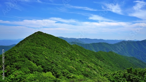 Beautiful summer scenery of Gajisan Mountain in Korea