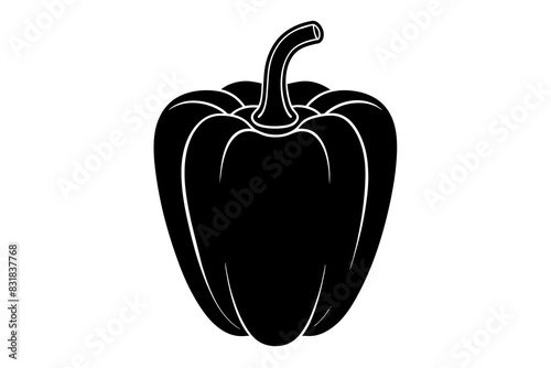 Bell Pepper silhouette vector illustration