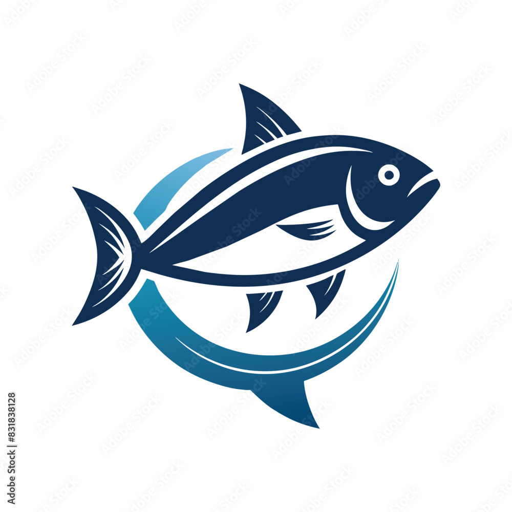 Fototapeta premium fish farms vector art illustration on white background