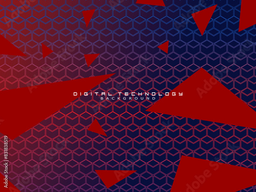 Futuristic blue background digital technology, cyber nano information, abstract communication, future technology data innovation, internet network speed connection.