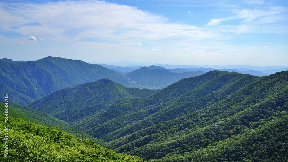 Fototapeta premium Beautiful summer scenery of Gajisan Mountain in Korea