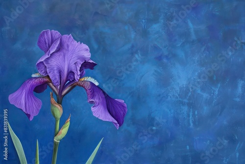 iris flower watercolor