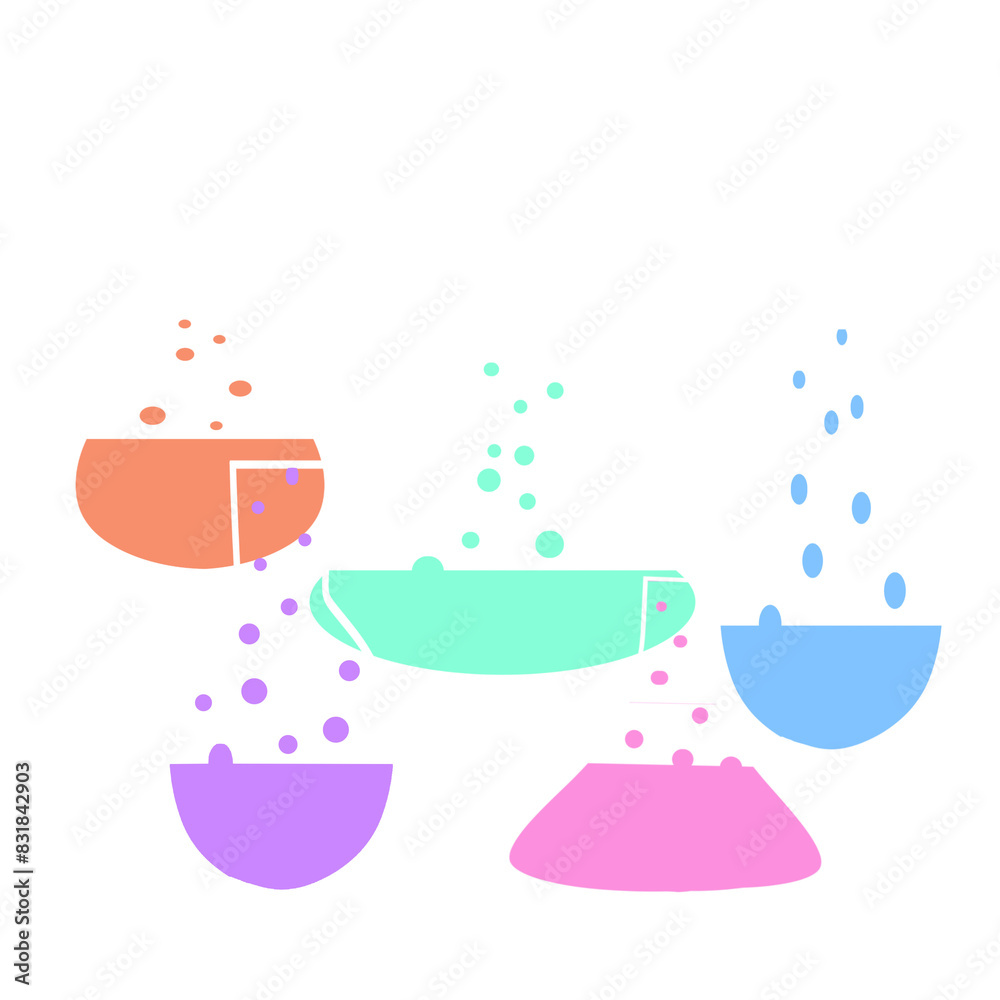 Chemical reaction tube illustration Chemical reaction tube illustration