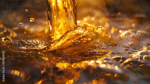 A cascade of liquid gold, frozen mid-pour, as if time itself became a molten masterpiece