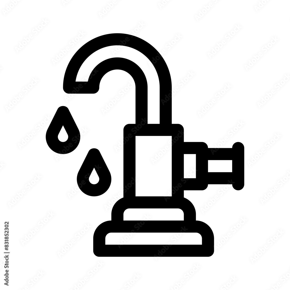 faucet line icon faucet line icon