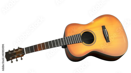 Acoustic Guitar On Transparent Background