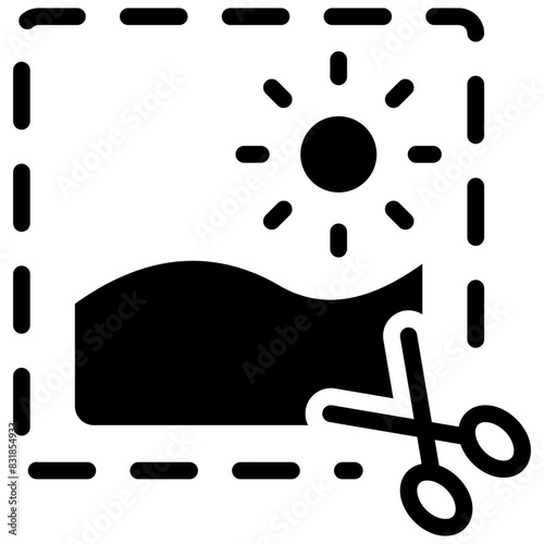 crop solid icon