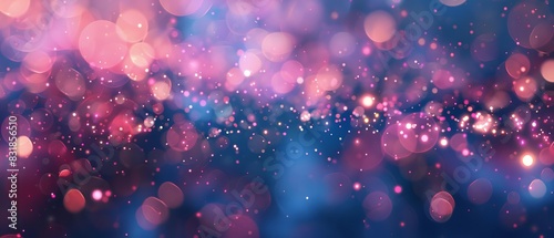 Pink and blue bokeh lights,