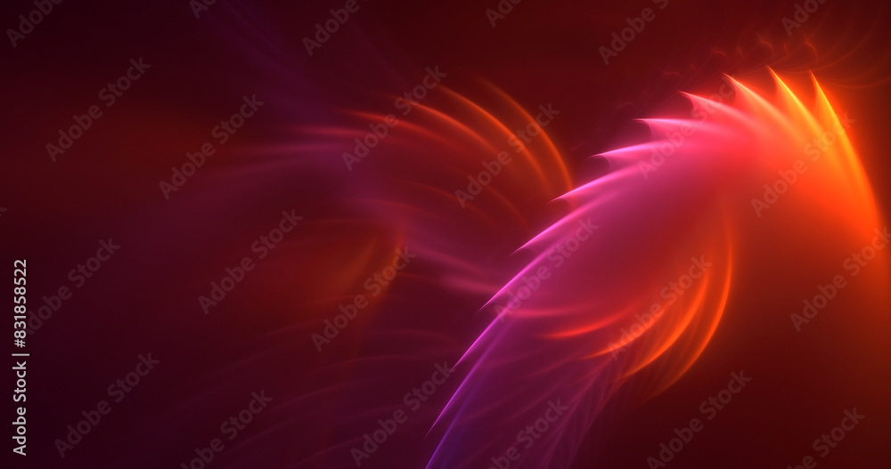 Obraz premium 3D manual rendering abstract fractal light background. Its not AI Generatd illustration.