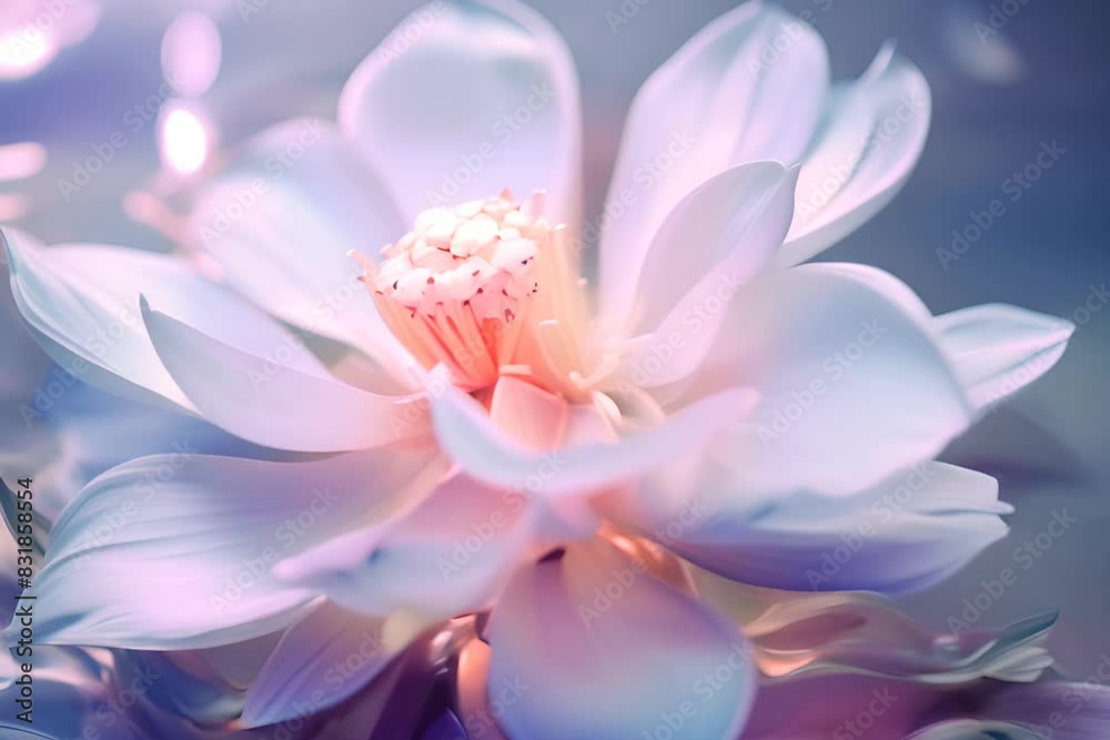 Translucent cyberpunk-style flower, embodying a fusion of technology and natural beauty in pastel hues Translucent cyberpunk-style flower, embodying a fusion of technology and natural beauty in pastel hues