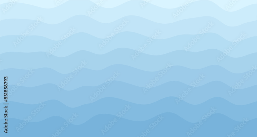Background vector illustration of blue ocean wave layers